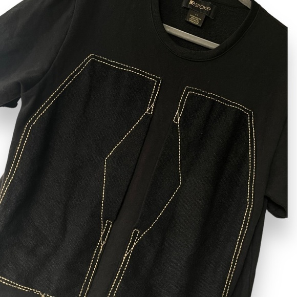 Be.Spoke Black Minimalist Cotton Blend unisex Streetwear T-Shirt - Picture 2 of 9